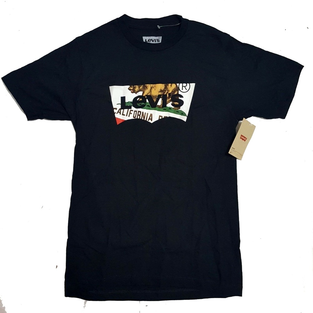 Levi's California Bear Flag Logo T-Shirt BLACK  XS